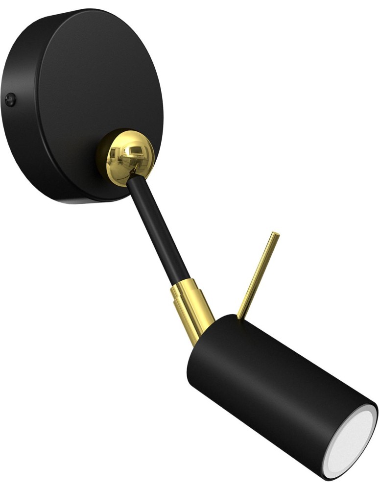 Milagro Kinkiet IRIS Black/Gold 1x mini GU10 MLP7269 Milagro Kinkiet IRIS Black/Gold 1x mini GU10 MLP7269