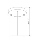 Milagro Zawiesie Plafon MAQ 18W / 24W / 50W ML0443 Milagro Zawiesie Plafon MAQ 18W / 24W / 50W ML0443