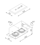 Lampy podtynkowe bezramkowe - trimless - Aqform SQUARES 50x2 12V trimless Wpust 35712-0000-T8-PH - product 2