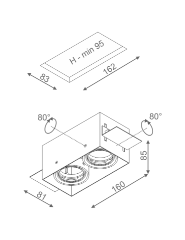 Aqform SQUARES 50x2 12V trimless Wpust 35712-0000-T8-PH - produkt 2