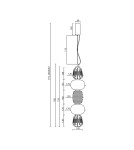 Milagro Lampa wisząca CARO SMOKED 40W LED ML0362 Milagro Lampa wisząca CARO SMOKED 40W LED ML0362