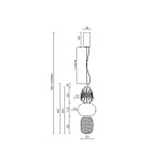 Milagro Lampa wisząca CARO SMOKED 28W LED ML0364 Milagro Lampa wisząca CARO SMOKED 28W LED ML0364