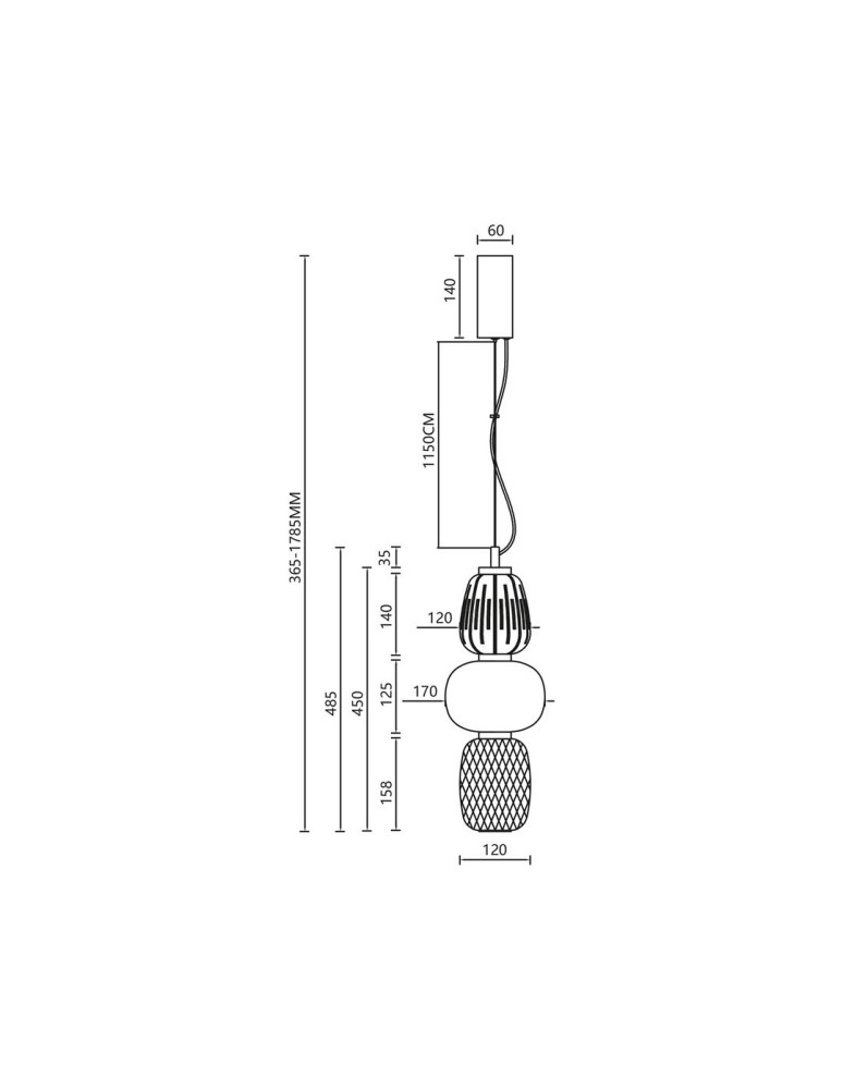 Milagro Lampa wisząca CARO SMOKED 28W LED ML0364 Milagro Lampa wisząca CARO SMOKED 28W LED ML0364