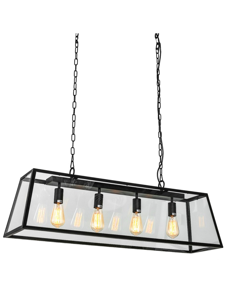 Lampy wiszące loftowe - ITALUX Laverno Wisząca 4xE27 MD-102721-4-B - produkt kolory-swiatla.pl 1