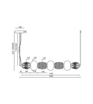 Milagro Lampa wisząca CARO GOLD 42W LED ML0365 Milagro Lampa wisząca CARO GOLD 42W LED ML0365