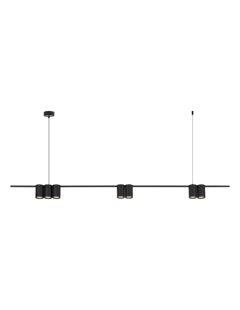 Milagro Lampa wisząca (listwa) GENESIS BLACK 7xGU10 ML0370