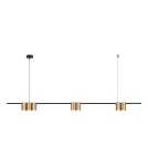 Lampy wiszące nad wyspę - Milagro Lampa wisząca (listwa) GENESIS BLACK GOLD 7xGU10 ML0372 - product 1