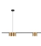 Lampy wiszące nad wyspę - Milagro Lampa wisząca (listwa) GENESIS BLACK GOLD 7xGU10 ML0372 - product 2