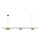 Lampy wiszące nad wyspę - Milagro Lampa wisząca (listwa) GENESIS BLACK GOLD 7xGU10 ML0372 - product 6
