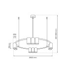 Lampy wiszące okręgi - Milagro Lampa wisząca (koło) GENESIS WHITE 10xGU10 ML0374 - product 5
