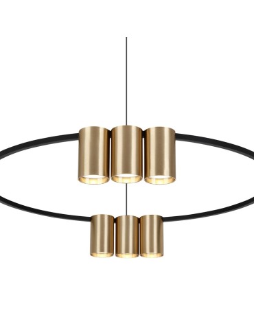 Milagro Lampa wisząca (koło) GENESIS BLACK GOLD 10xGU10 ML0375 - produkt 2