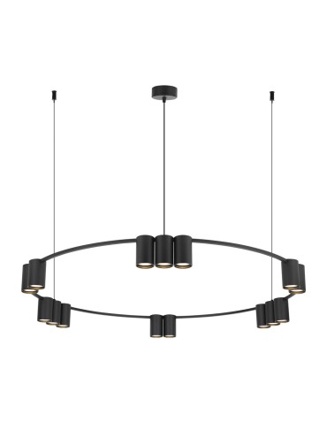 Milagro Lampa wisząca (koło) GENESIS BLACK 15xGU10 ML0376