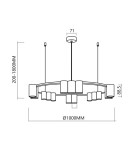 Lampy wiszące okręgi - Milagro Lampa wisząca (koło) GENESIS WHITE15xGU10 ML0377 - product 5