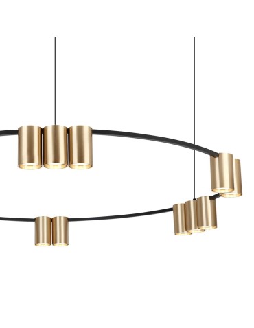 Milagro Lampa wisząca (koło) GENESIS BLACK GOLD 15xGU10 ML0378 - produkt 2