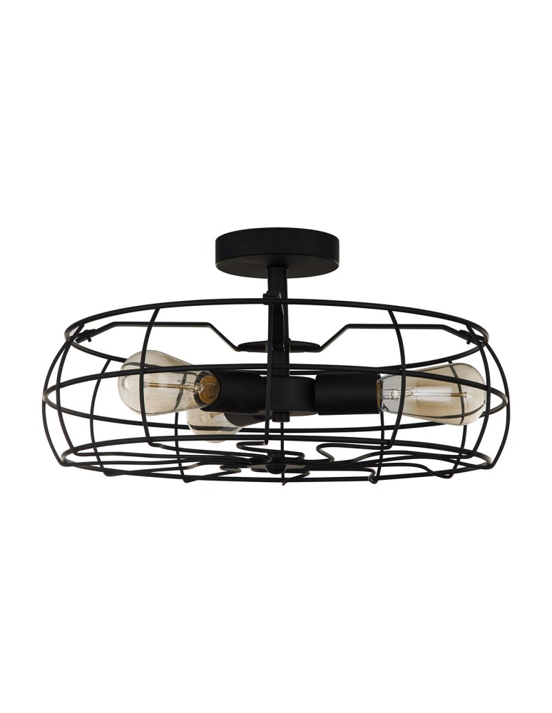 Lampy sufitowe loftowe - industrialne - ITALUX Rayo Sufitowa 3xE27 MXM-2580/3 BK - produkt kolory-swiatla.pl 1
