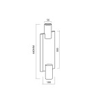 Milagro GENESIS WALL BLACK GOLD 2xGU10 ML0380 Milagro GENESIS WALL BLACK GOLD 2xGU10 ML0380