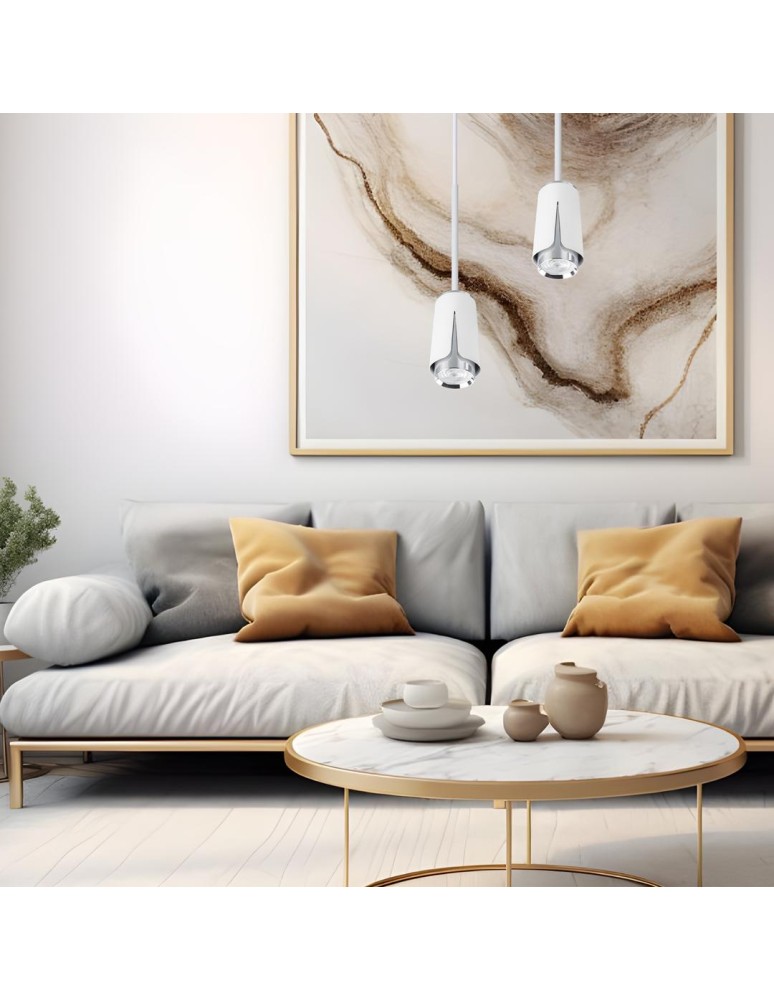 Milagro FLOWER WHITE CHROME Lampa Wisząca 1xGU10 ML0275 Milagro FLOWER WHITE CHROME Lampa Wisząca 1xGU10 ML0275