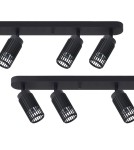 Lampy sufitowe regulowane - spoty - Milagro VERTICAL BLACK SPOT 6xGU10 ML0297 - product 2