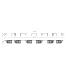 Lampy sufitowe regulowane - spoty - Milagro VERTICAL BLACK SPOT 6xGU10 ML0297 - product 5