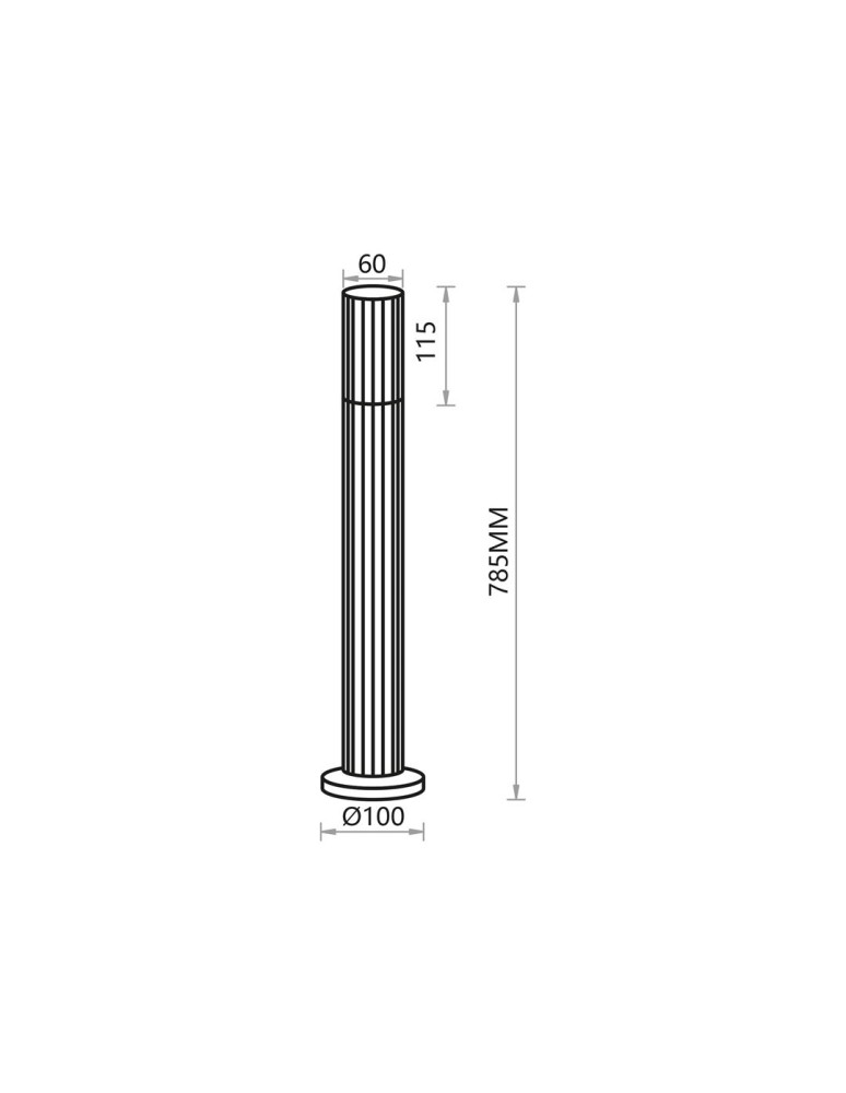 Milagro VERTICAL BLACK Lampa OGRODOWA 1xGU10 IP44 ML0301 Milagro VERTICAL BLACK Lampa OGRODOWA 1xGU10 IP44 ML0301