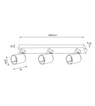 Lampy sufitowe regulowane - spoty - Milagro Oprawa Volf Spot Biały 3xGU10 ML0682 - product 5