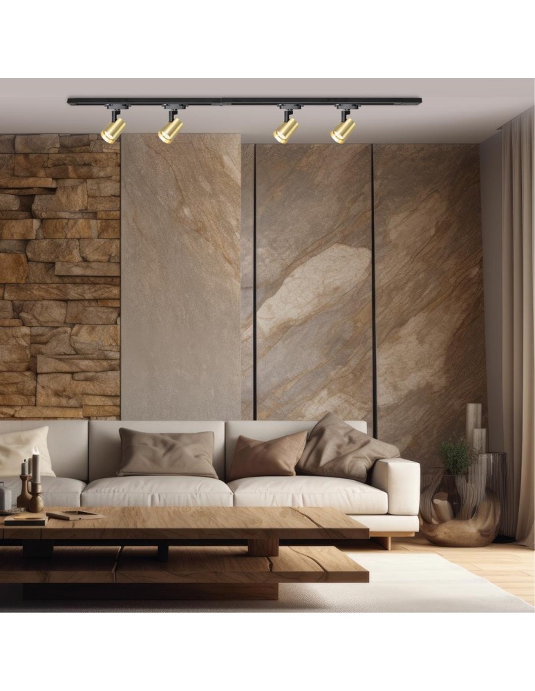 Milagro Zestaw Volf Track Złoty 4xGU10 1,5m ML0686