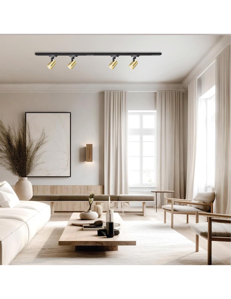 Milagro Zestaw Volf Track Złoty 4xGU10 1,5m ML0686