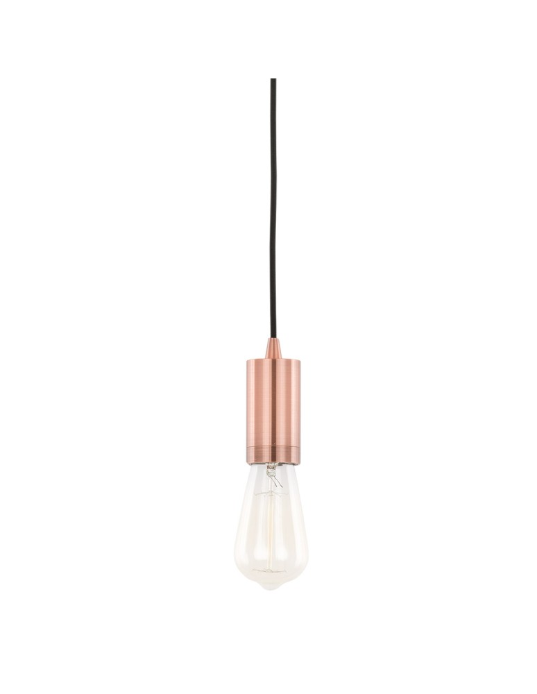Lampy wiszące żarówki - ITALUX Moderna Wisząca czerwona miedź 1xE27 DS-M-038 - produkt kolory-swiatla.pl 1