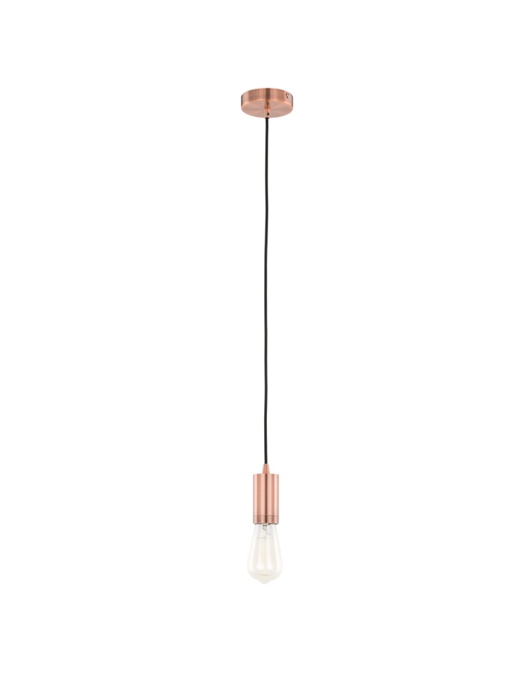 Lampy wiszące żarówki - ITALUX Moderna Wisząca czerwona miedź 1xE27 DS-M-038 - product kolory-swiatla.pl 2