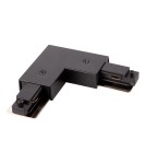 Akcesoria do szynoprzewodów 1 fazowych - Milagro Łącznik L Track Czarny 1-Obwodowy + zasilanie centralne ML0716 - product 3