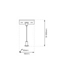 Akcesoria do szynoprzewodów 1 fazowych - Milagro Zawiesie Prowadnica Track Czarny 1-Obwodowy ML0720 - product 2