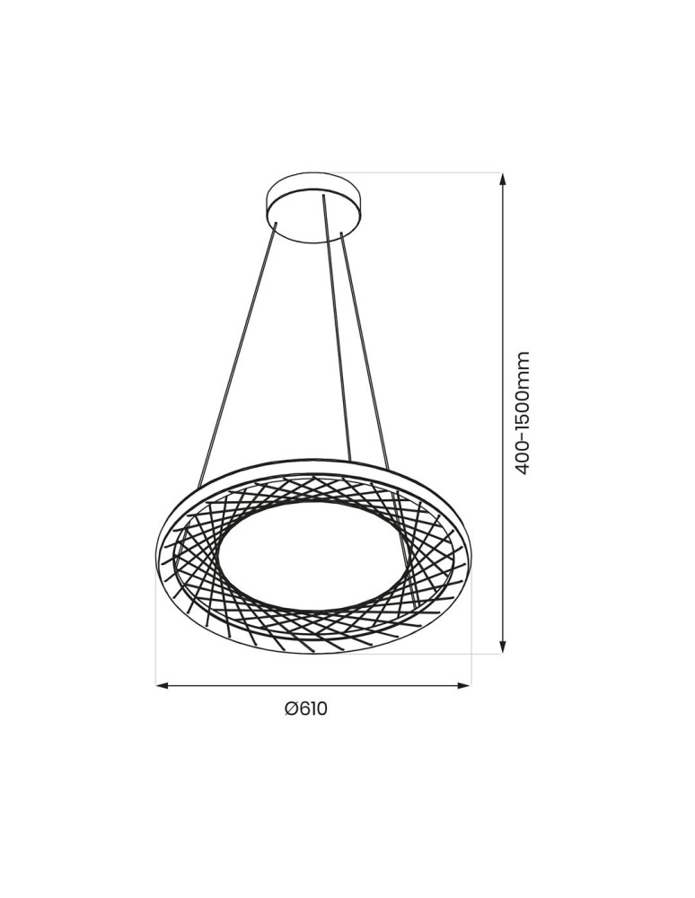 Milagro Lampa wisząca NEST 43W LED śr. 61cm ML0524 Milagro Lampa wisząca NEST 43W LED śr. 61cm ML0524