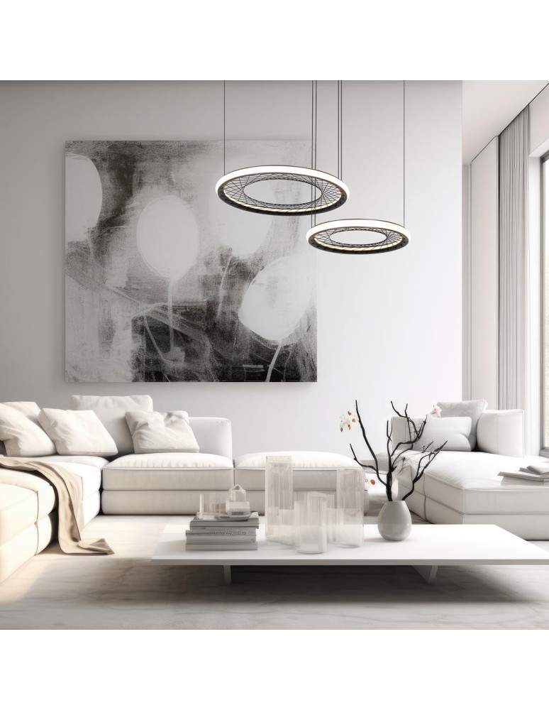 Milagro Lampa wisząca NEST 77W LED 61+41cm ML0525 Milagro Lampa wisząca NEST 77W LED 61+41cm ML0525