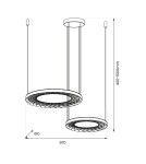 Milagro Lampa wisząca NEST 77W LED 61+41cm ML0525 Milagro Lampa wisząca NEST 77W LED 61+41cm ML0525