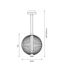 Milagro Lampa wisząca KYOTO 32W LED śr. 43cm ML0526 Milagro Lampa wisząca KYOTO 32W LED śr. 43cm ML0526