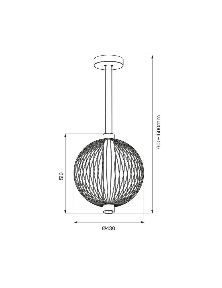 Milagro Lampa wisząca KYOTO 32W LED śr. 43cm ML0526 Milagro Lampa wisząca KYOTO 32W LED śr. 43cm ML0526