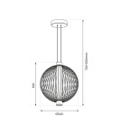 Lampy wiszące druciane - Milagro Lampa wisząca KYOTO 39W LED śr. 54cm ML0527 - product 5