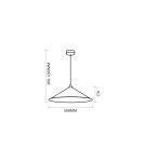 Milagro Lampa wisząca Fuji Ø50cm 1xE27 MLP0645 Milagro Lampa wisząca Fuji Ø50cm 1xE27 MLP0645