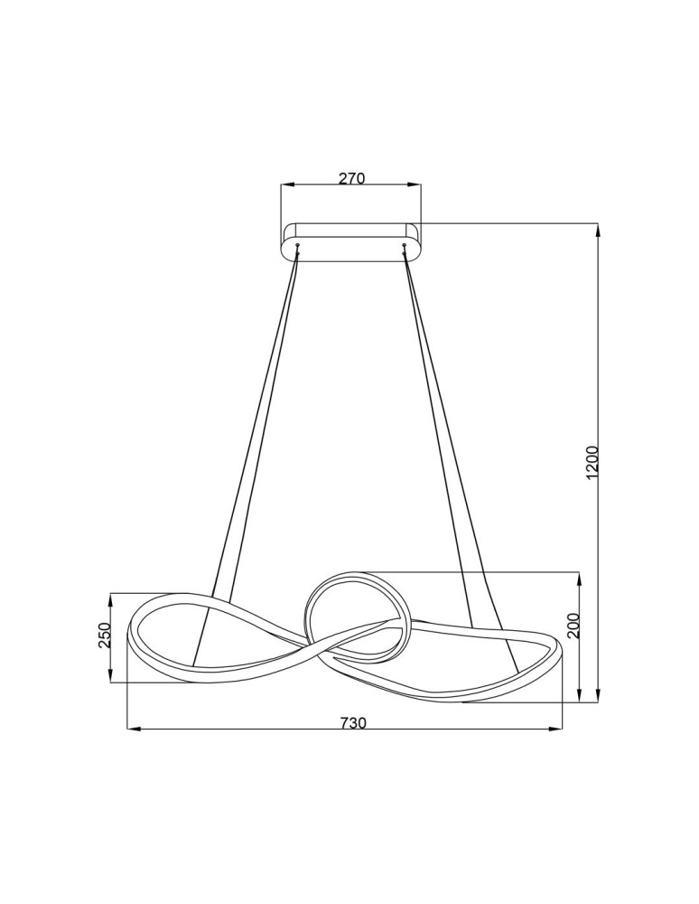 Milagro Lampa wisząca Marco Black 42W LED ML8116