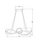 Milagro Lampa wisząca Marco Chrome 42W LED ML8117 Milagro Lampa wisząca Marco Chrome 42W LED ML8117