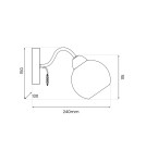 Kinkiety kule - Milagro Kinkiet Connor White 1xE27 MLP0875 - product 3