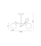 Żyrandole szklane kule - Milagro Lampa sufitowa Connor White 2xE27 MLP0876 - product 5