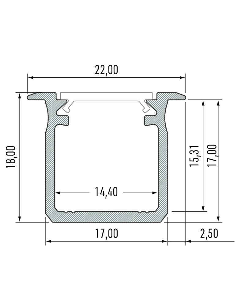 Profile LED - Eko-Light PROFIL ALUMINiOWY SREBRNY TYP G 2m + KLOSZ MLECZNY EKPR0125 - product kolory-swiatla.pl 2