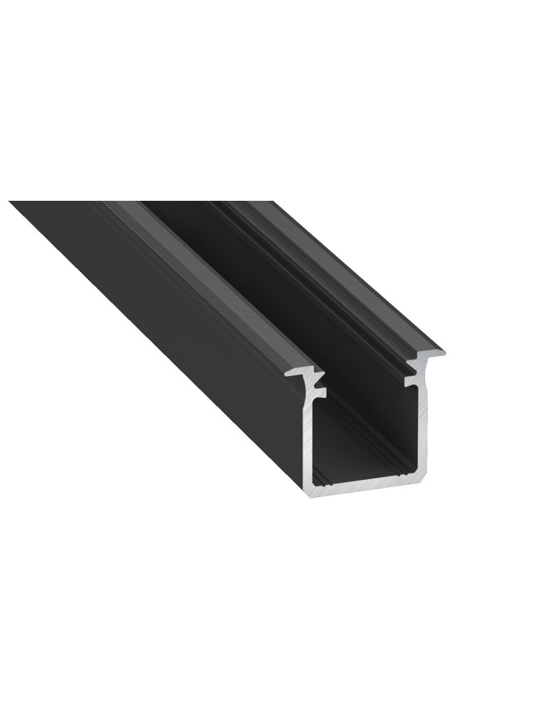 Eko-Light PROFIL ALUMINOWY Czarny TYP G 1m + KLOSZ MLECZNY EKPR6367