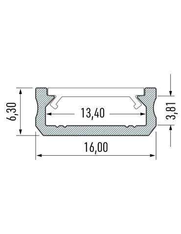 Eko-Light PROFIL ALUMINIOWY SREBRNY TYP D 1m + KLOSZ MLECZNY EKPR6474 - produkt 2