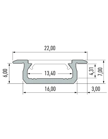 Eko-Light PROFIL ALUMINIOWY SREBRNY TYP Z 1m + KLOSZ MLECZNY EKPR6481 - produkt 2