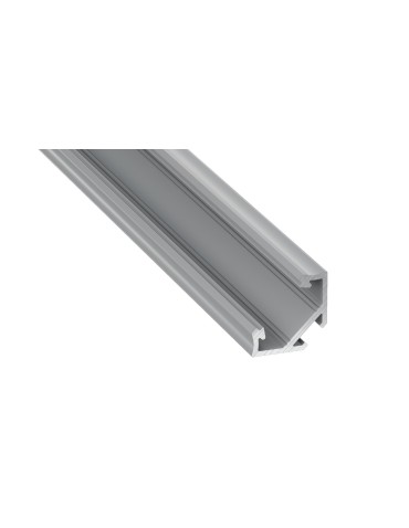 Eko-Light PROFIL ALUMINIOWY NAROŻNY SREBRNY TYP C 1m + KLOSZ MLECZNY EKPR6511