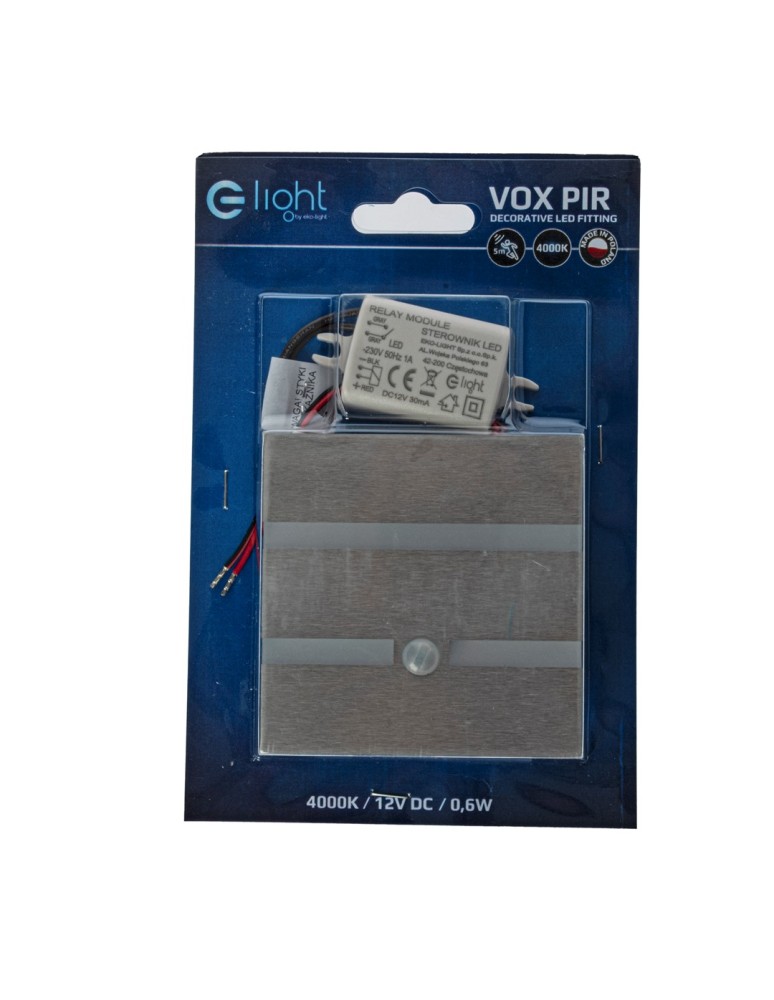 Eko-Light VOX Barwa Neutralna 4000K 12V z czujnikiem ruchu EKS1510