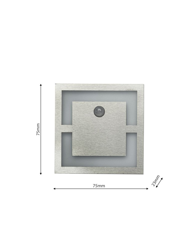 Oświetlenie stopni schodowych - Eko-Light QUADRO Barwa Neutralna 4000K 12V z czujnikiem ruchu EKS1497 - product kolory-swiatla.pl 2