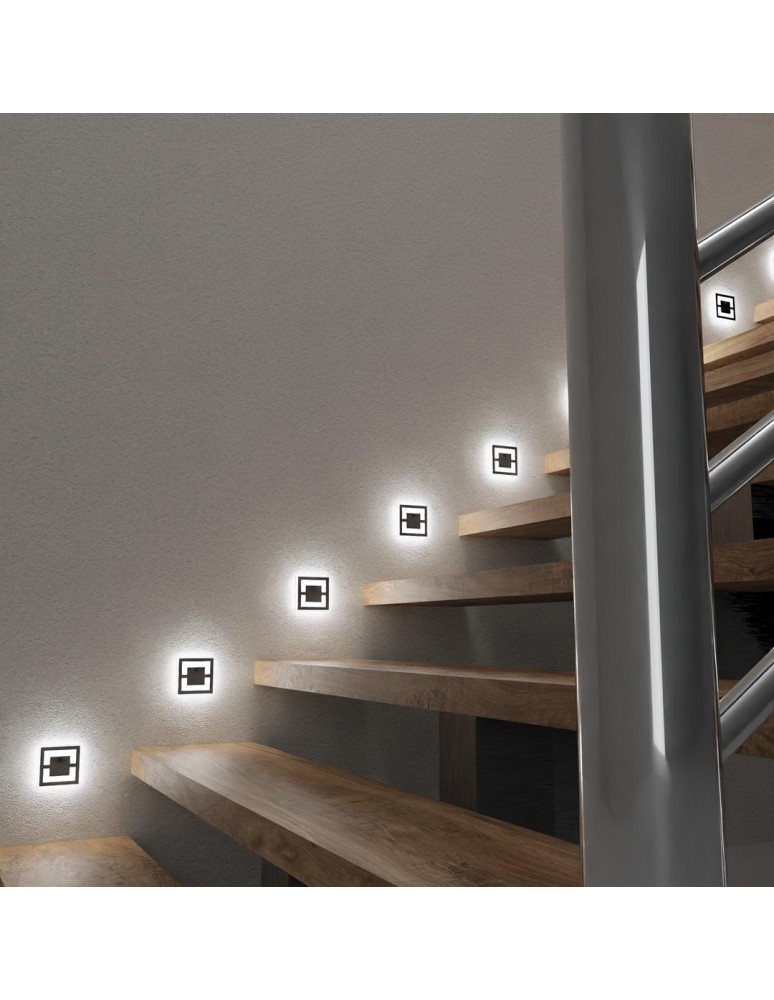 Oświetlenie stopni schodowych - Eko-Light QUADRO Barwa Neutralna 4000K 12V z czujnikiem ruchu EKS1497 - product kolory-swiatla.pl 4
